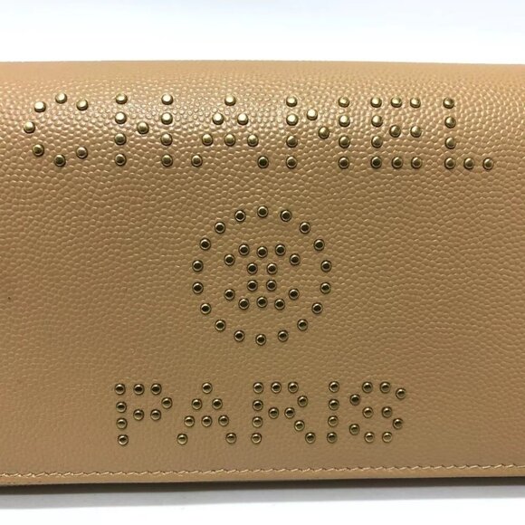 CHANEL Long wallet Studs logo Two fold Long Wallet - Picture 11 of 13